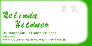 melinda wildner business card